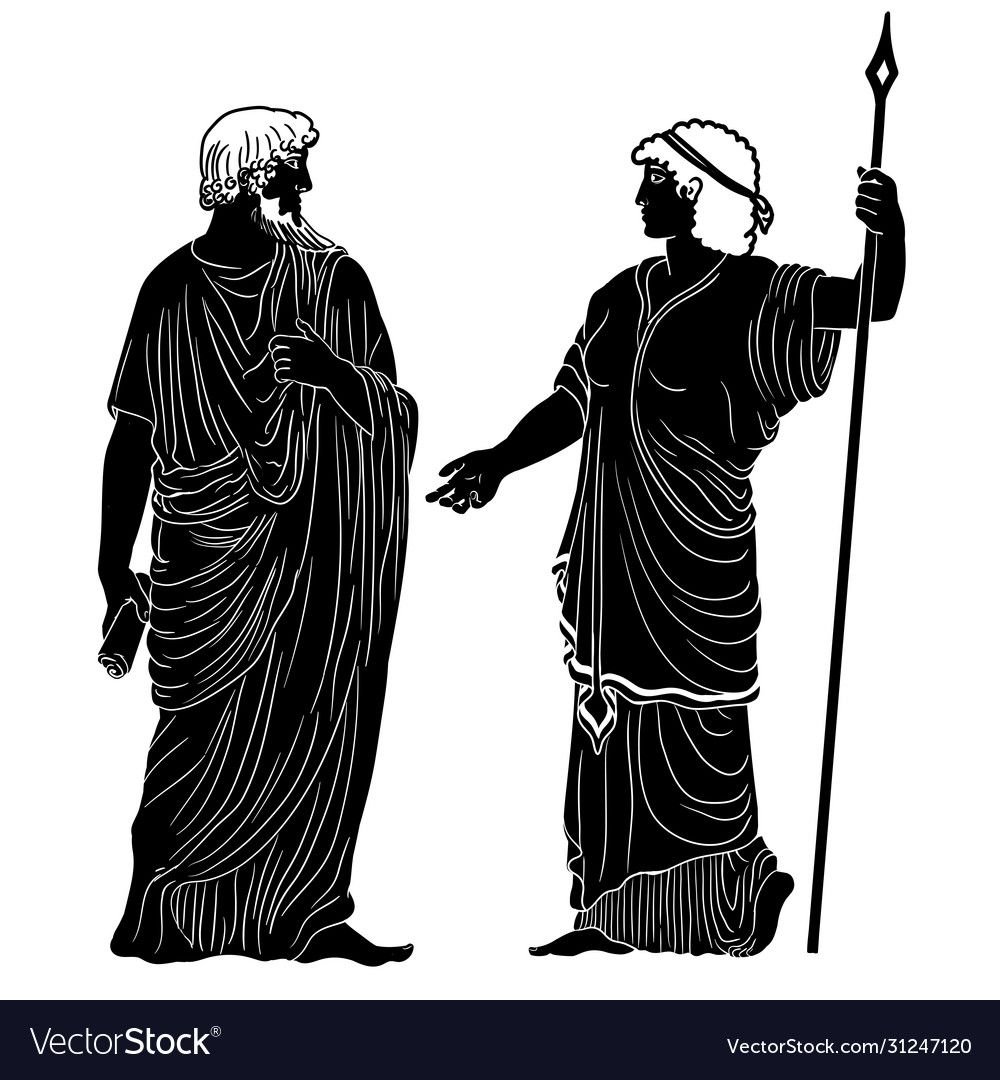 Силуэт человека древней Греции