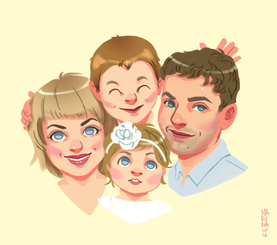 Стилизованные семейные портреты