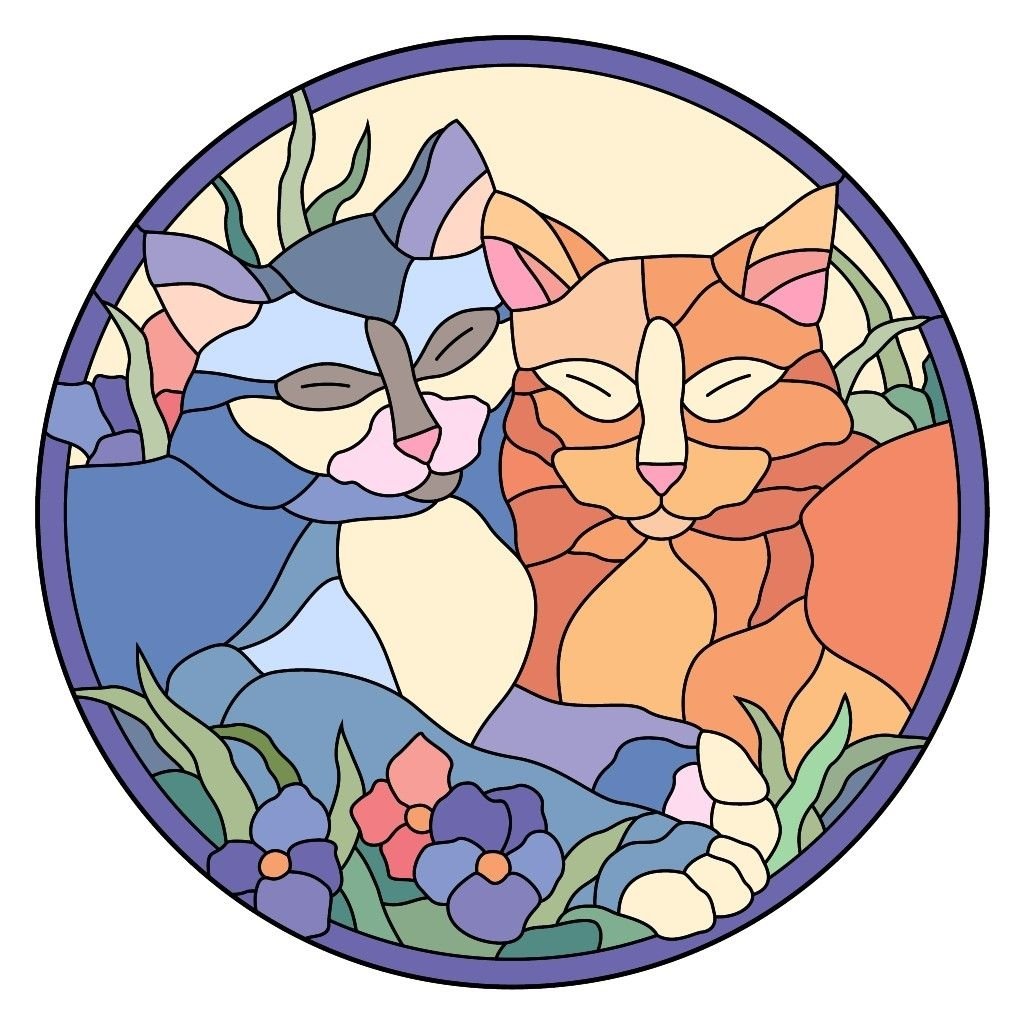 Витражи для раскрашивания детям