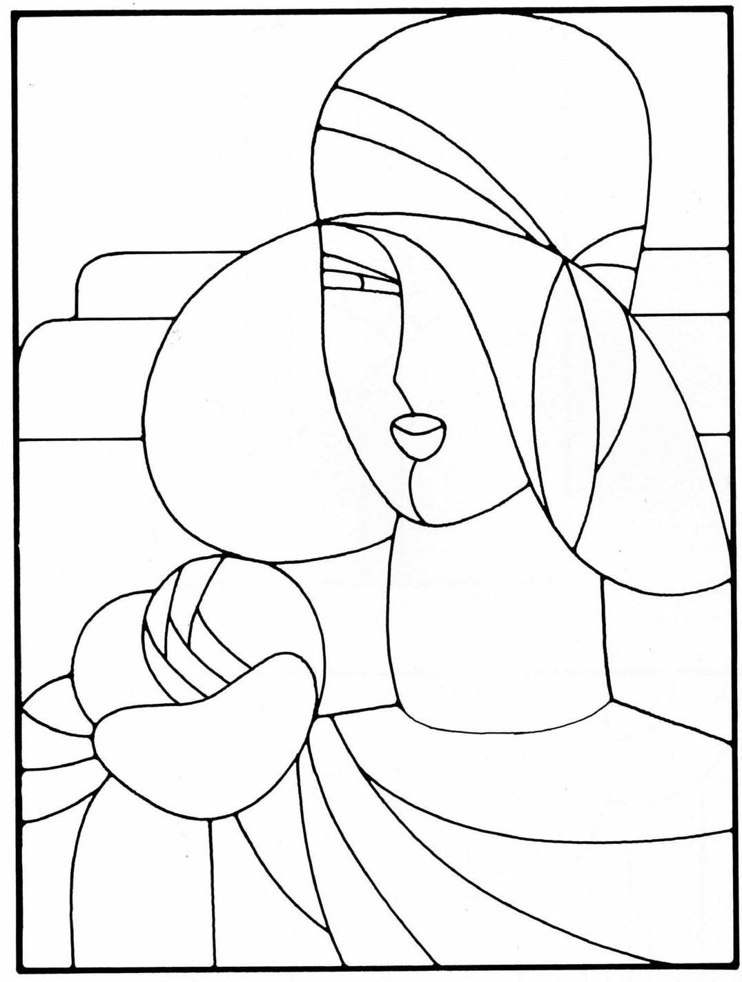 Витраж раскраска