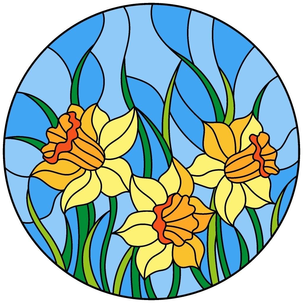 Узоры для витража лёгкие