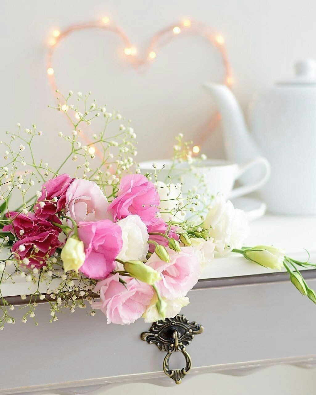 Доброе утро цветы сердце