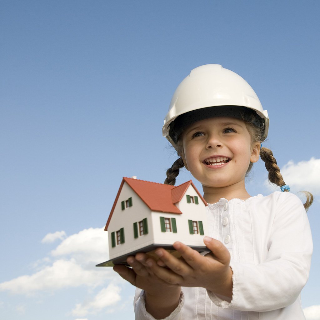 Фотосессия стройка дома с детьми