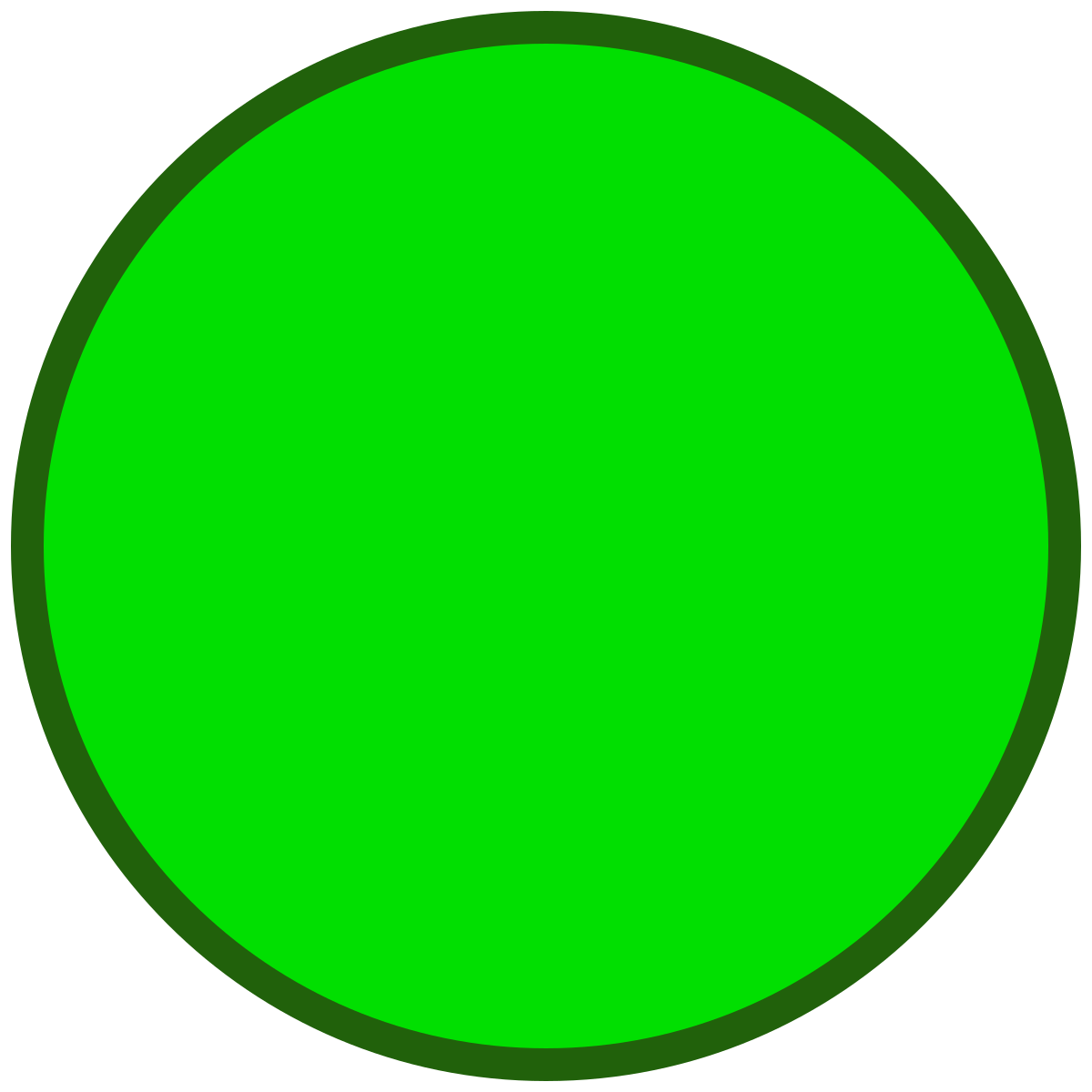 Круг зеленого цвета