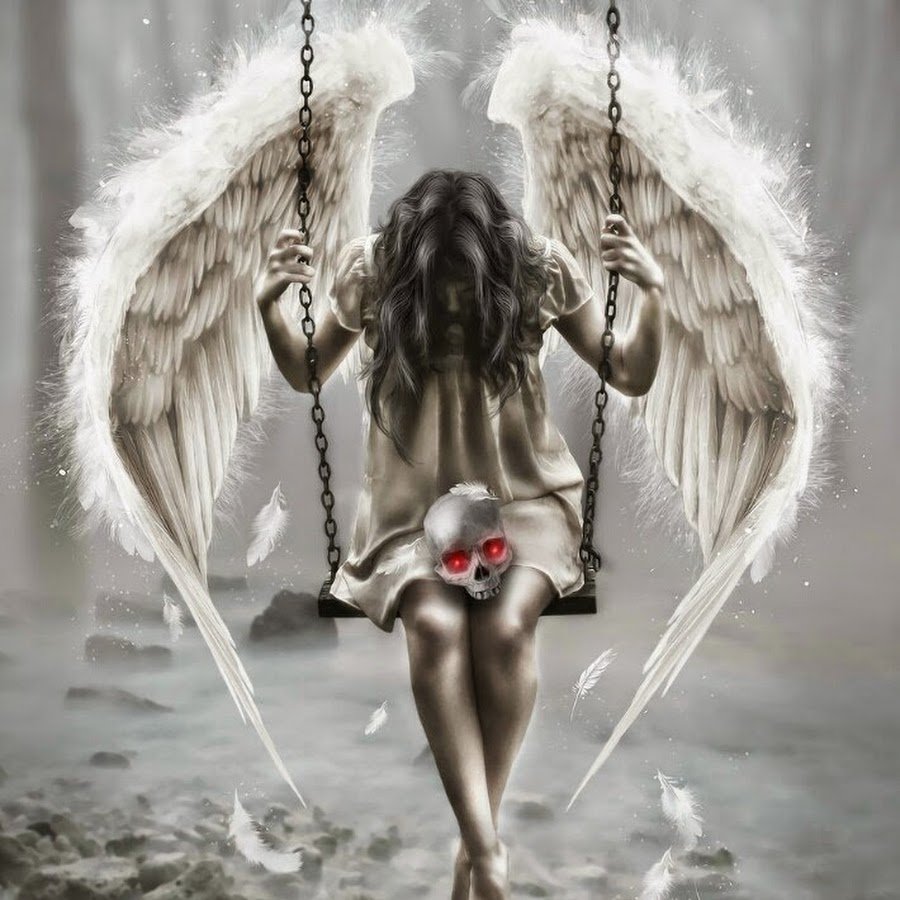 Ангел на качелях тату