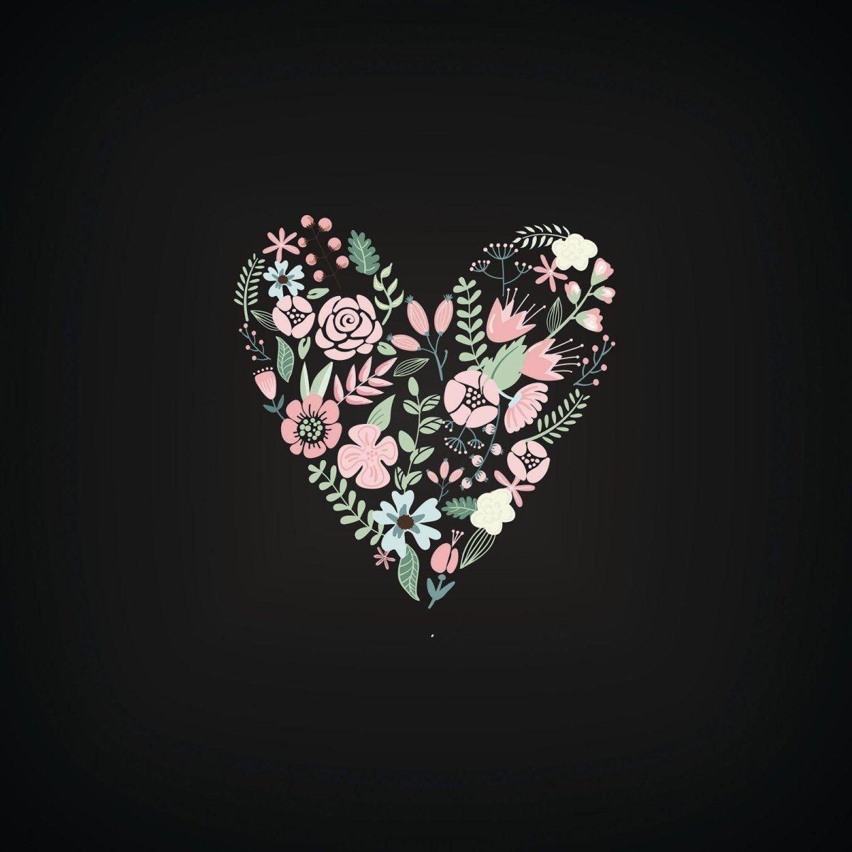 Сердечки Эстетика чёрные