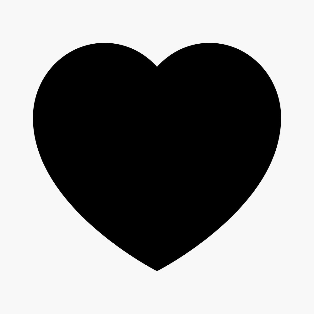 Сердце черное вектор