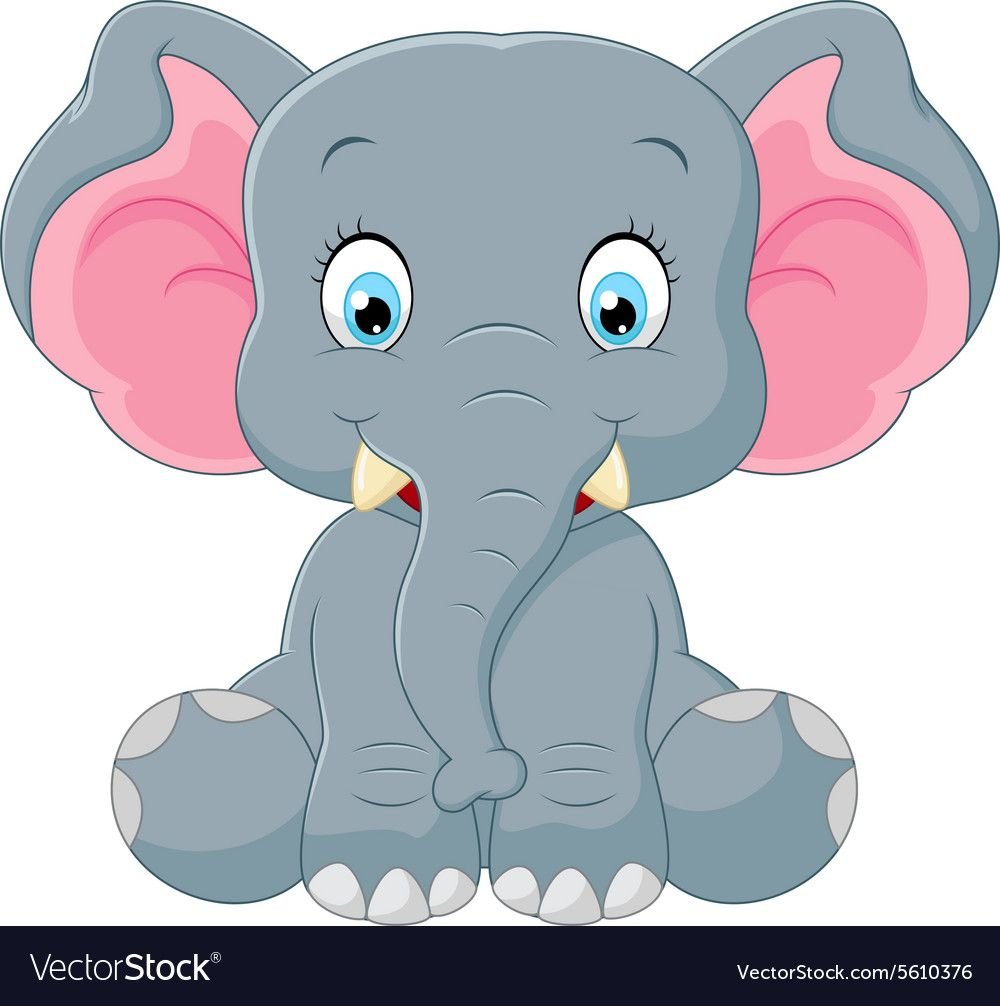 Слон для детей цветной