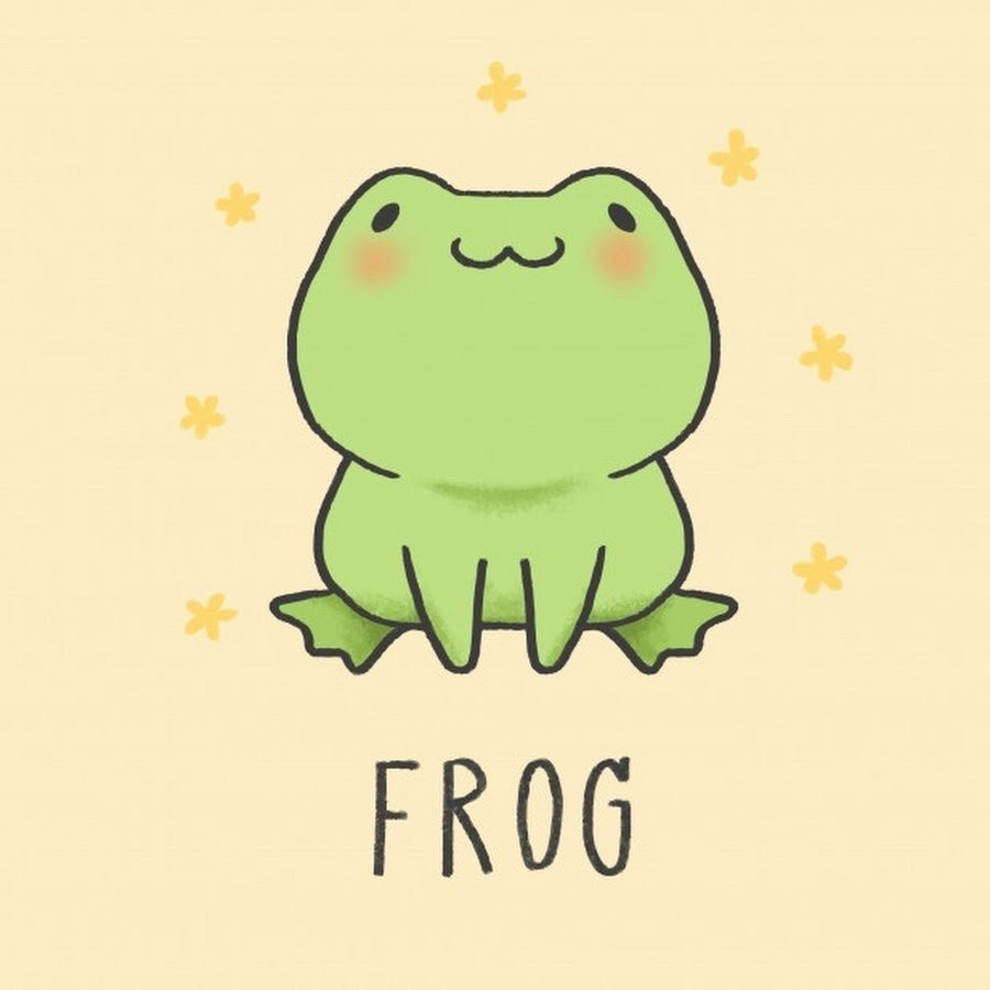 Милая лягушка для срисовки