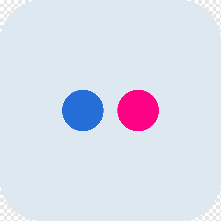 Значок Flickr белый PNG