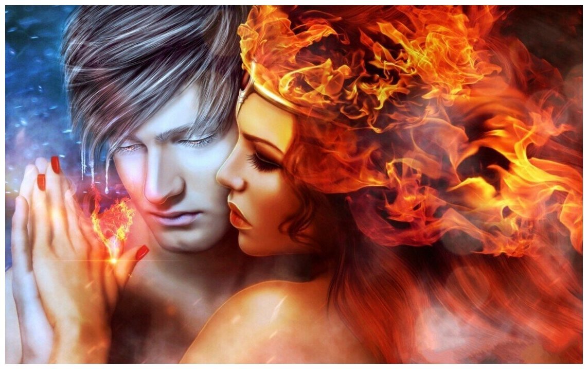 Огненные мужчина и женщина