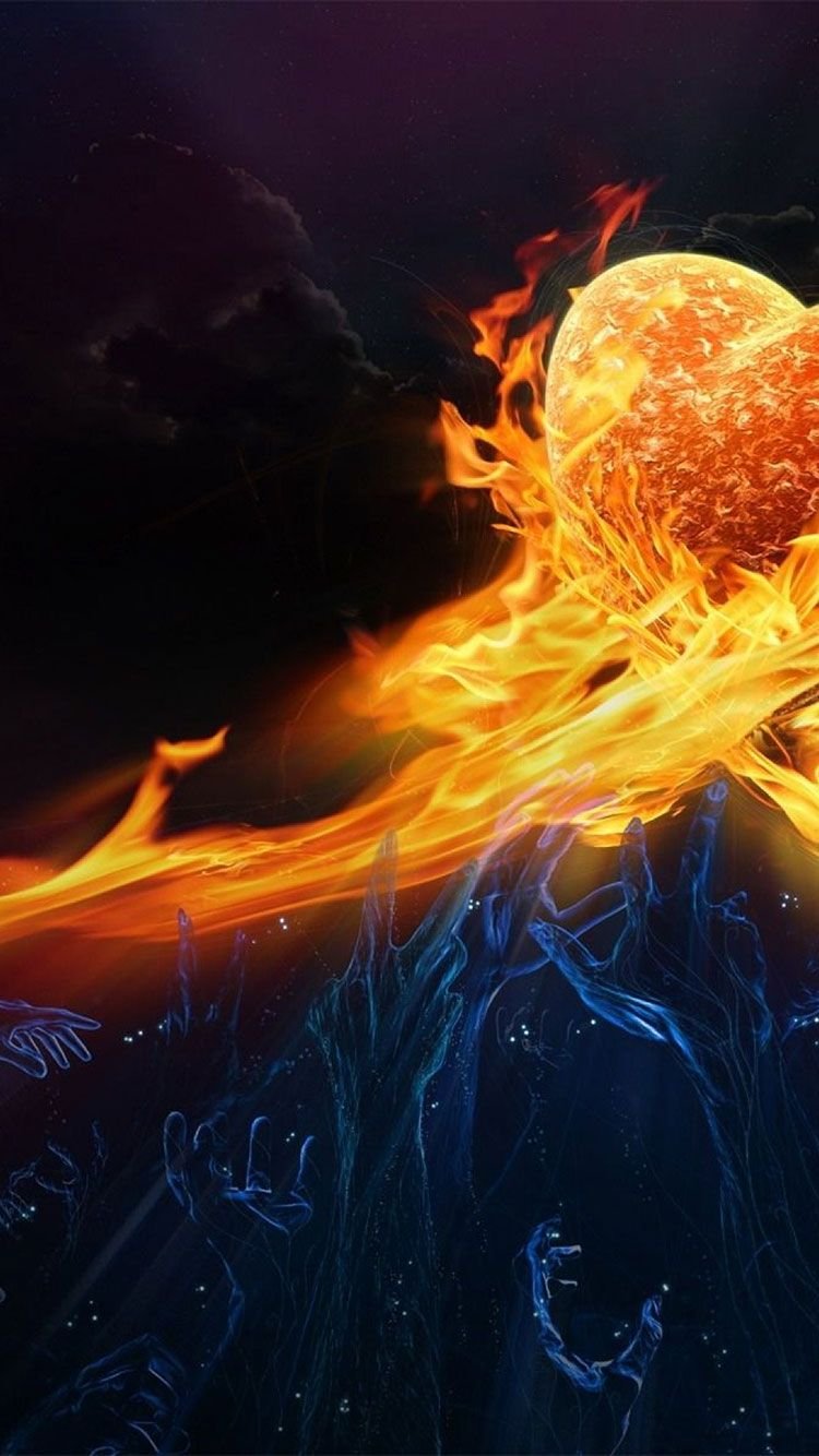 Мужчина и женщина в огне