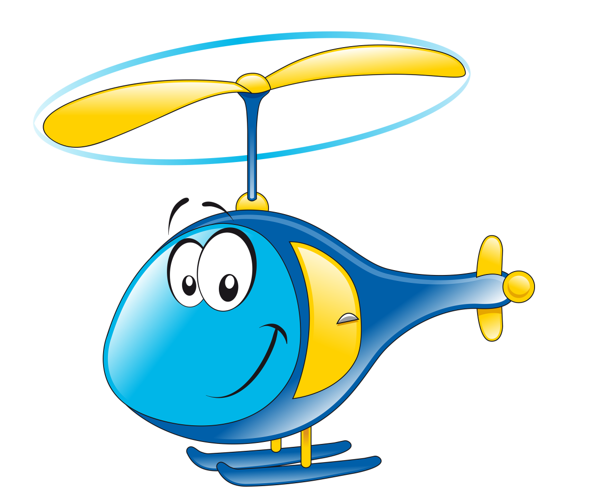 Голубой вертолет из мультика