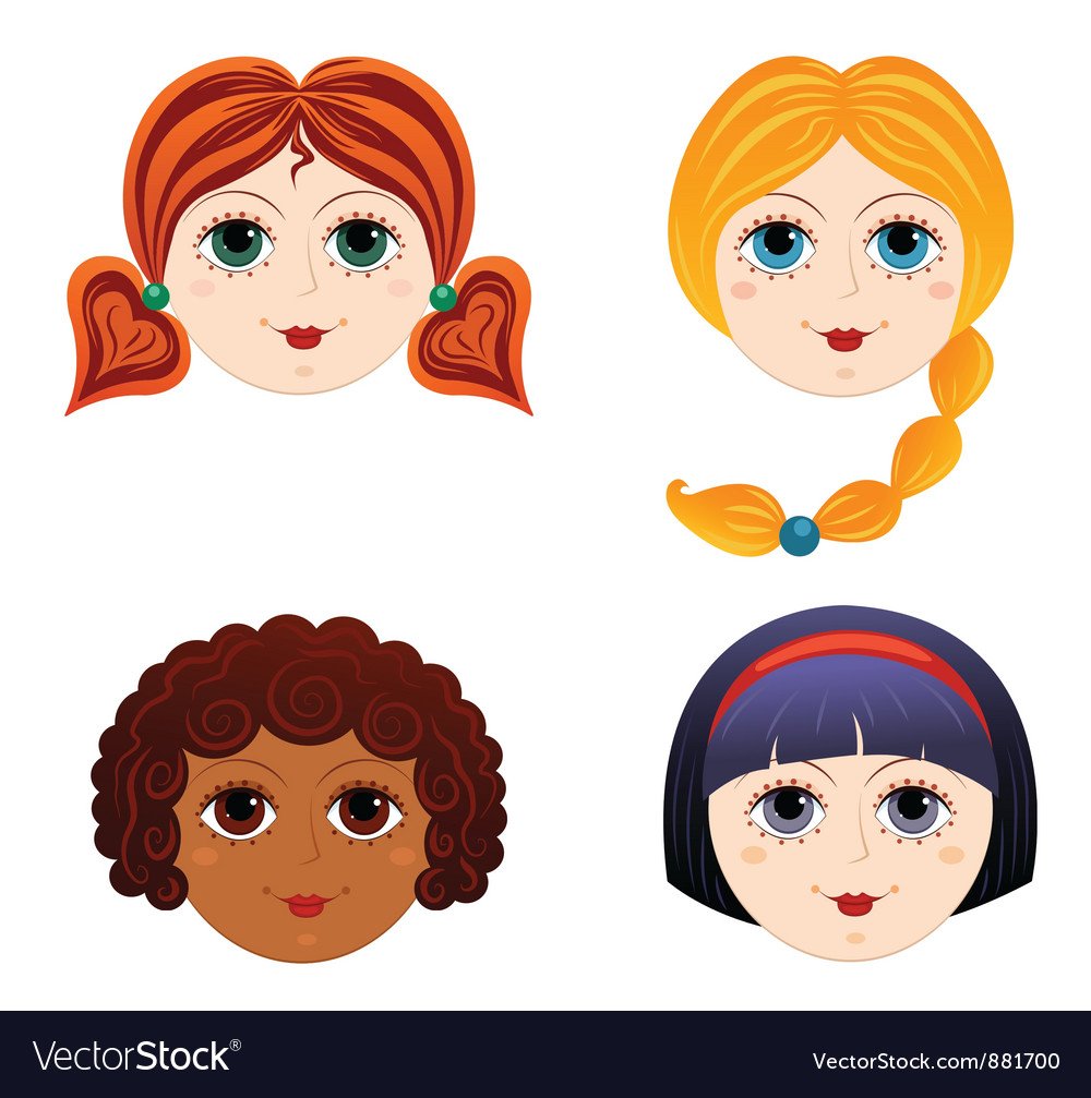 Мультяшное лицо девочки