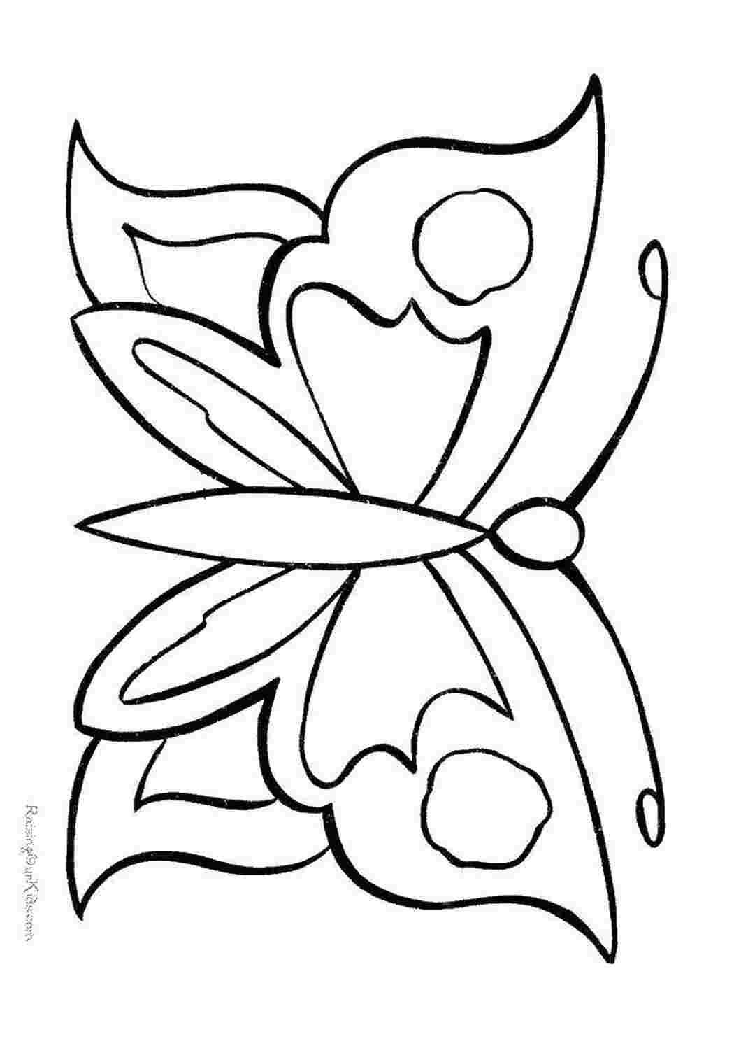 Бабочка шаблон для раскрашивания