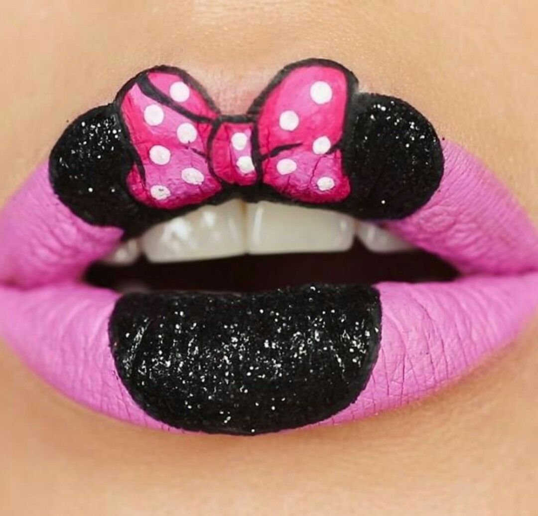Прикольный макияж губ