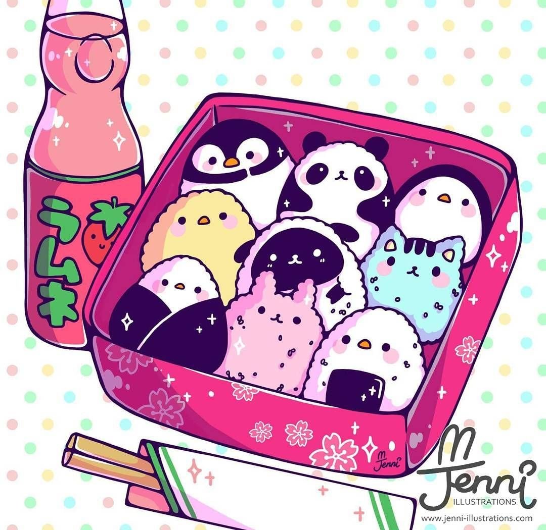 Рисунки кавай фаст фуд