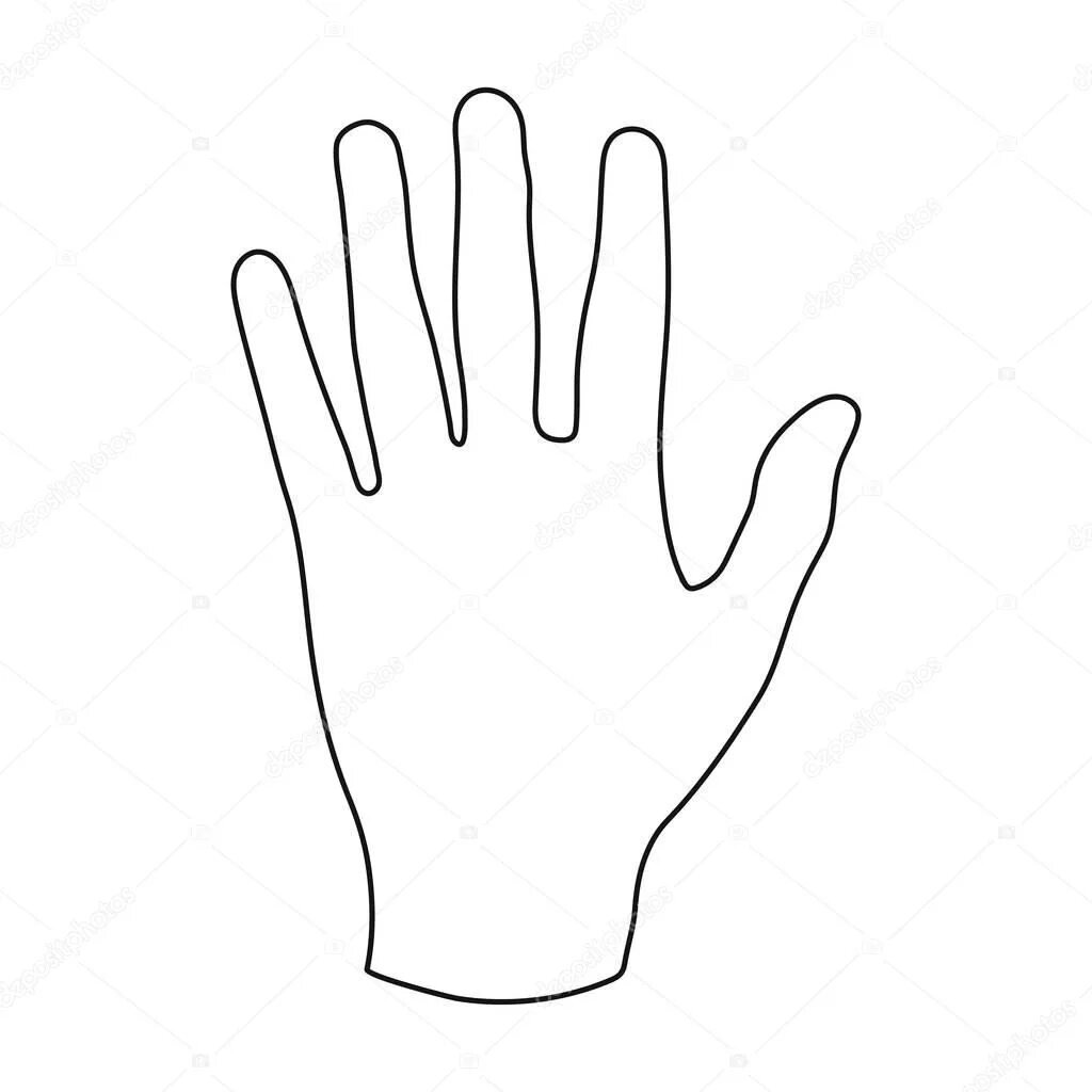 Картинка ладошка детская шаблон