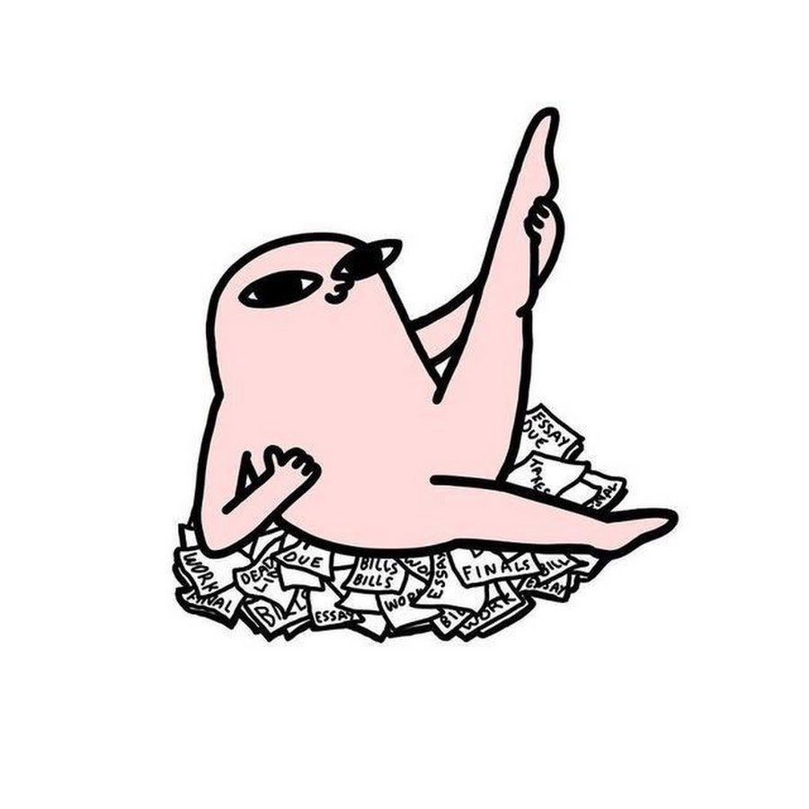 Нарисованная девушка с кофе