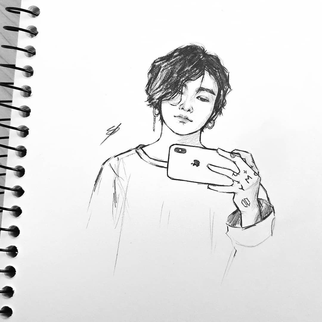 Никки скетч БТС Чонгук