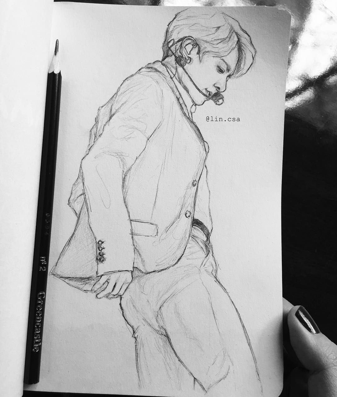 Скетчи БТС В полный рост