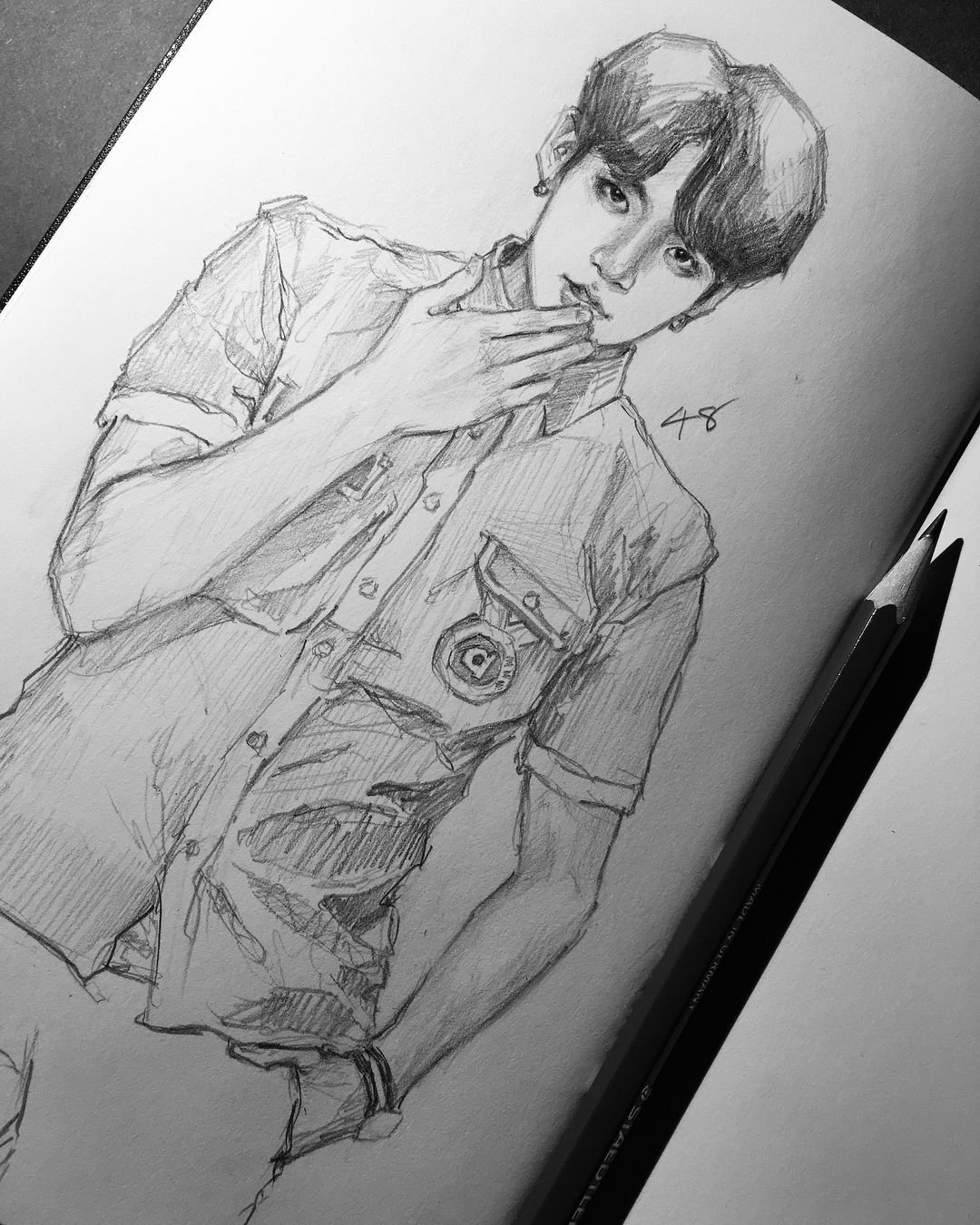 БТС скетчи Чонгук