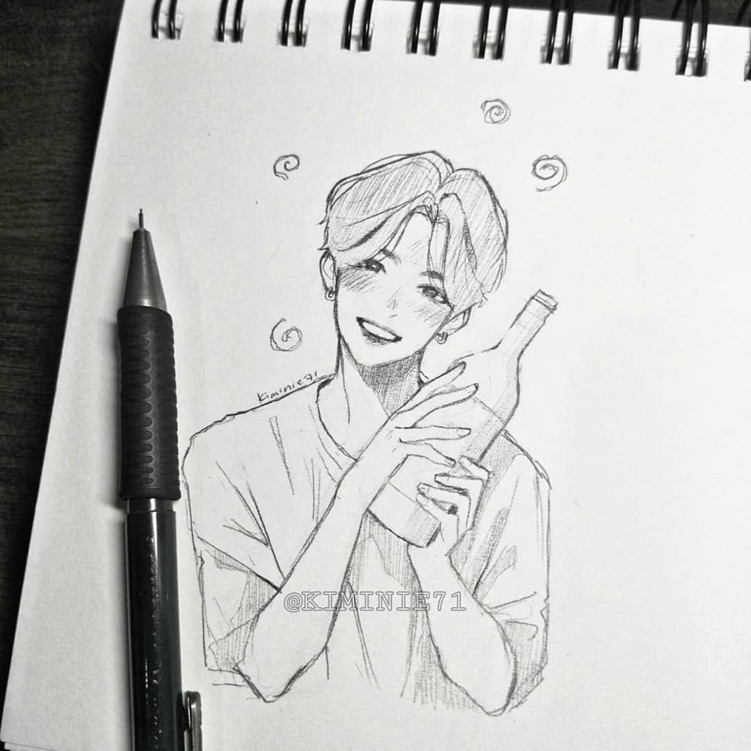 Чонгук из БТС для срисовки