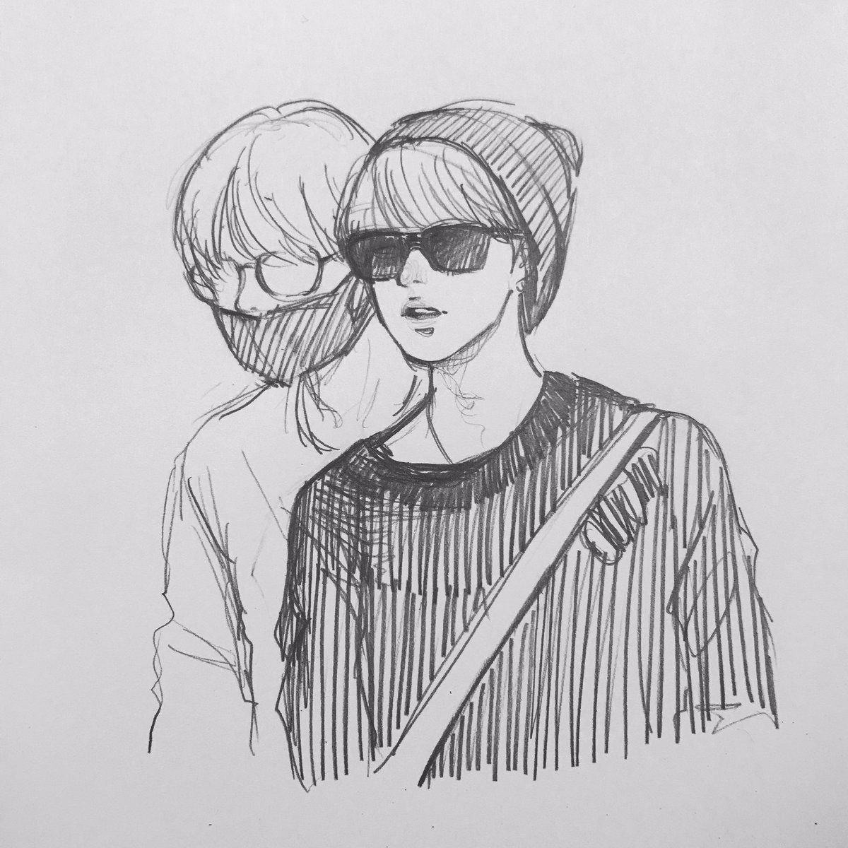 BTS карандашом Вигуки