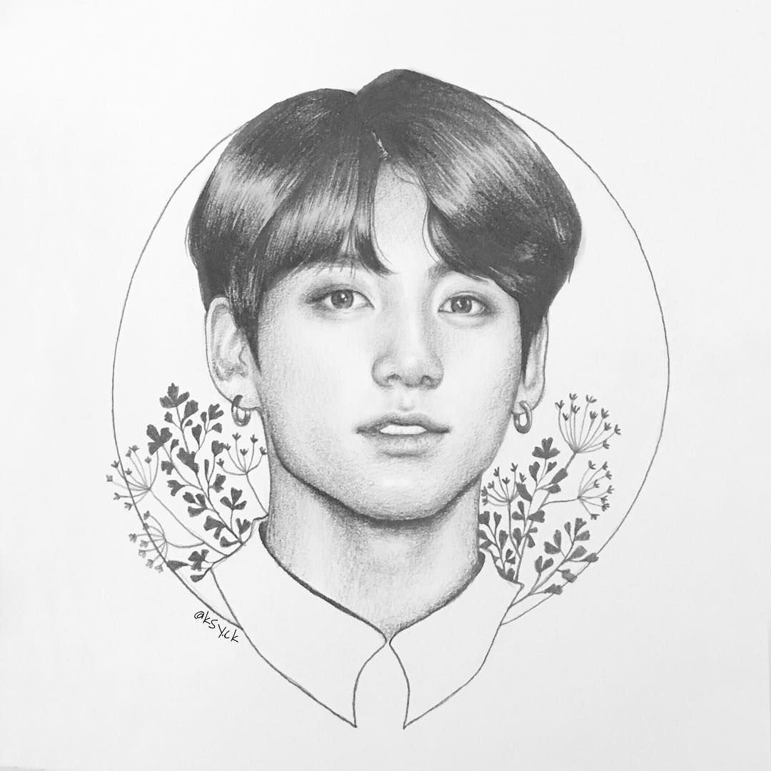 BTS легкие портреты Чонгук
