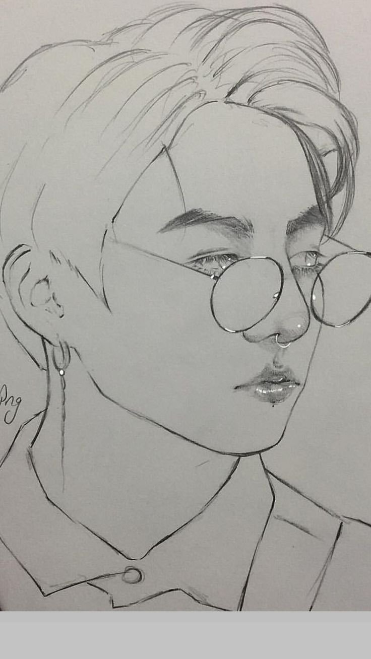 Чонгук срисовка легкая