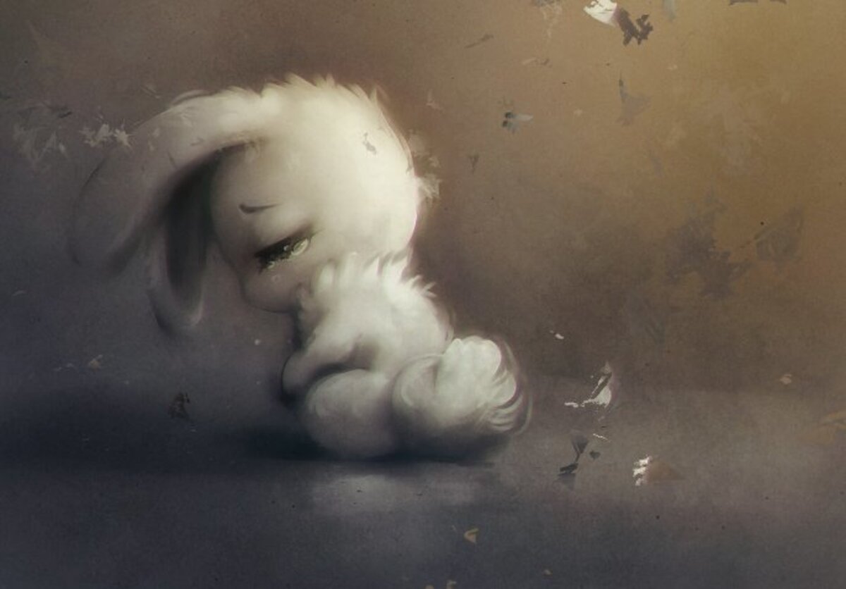 Грустный кролик