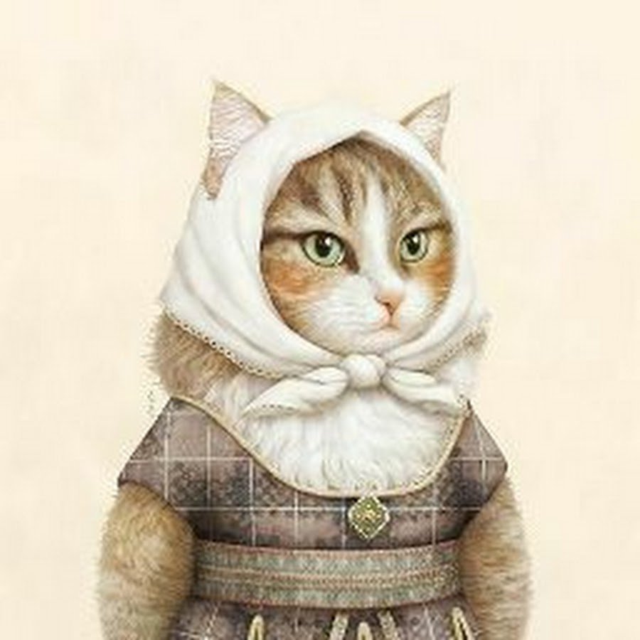 Платок с кошками