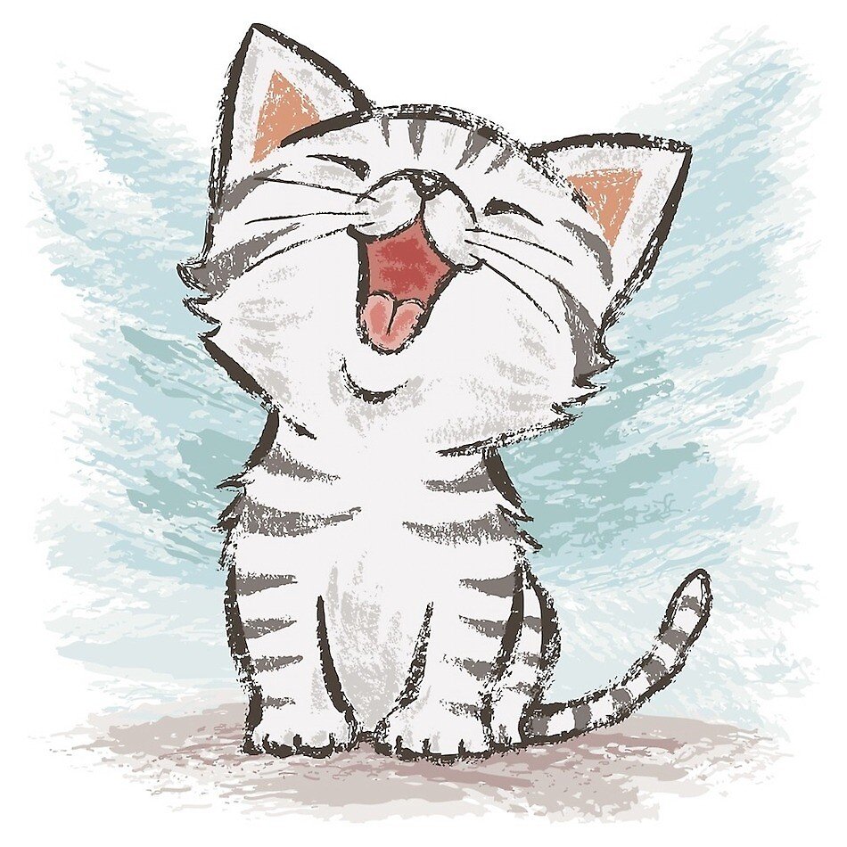 Котик рисунок