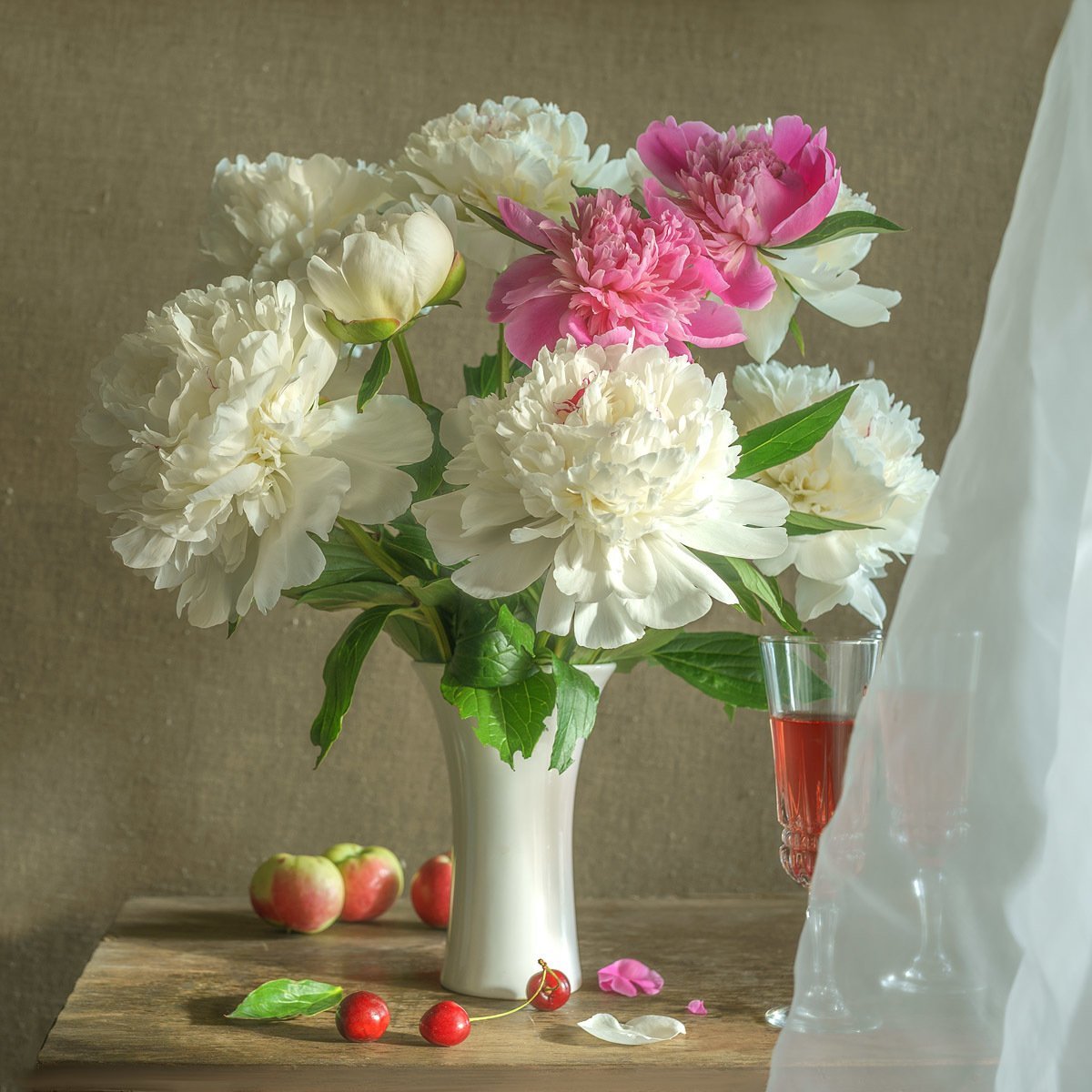 Репродукция Декарт пионы