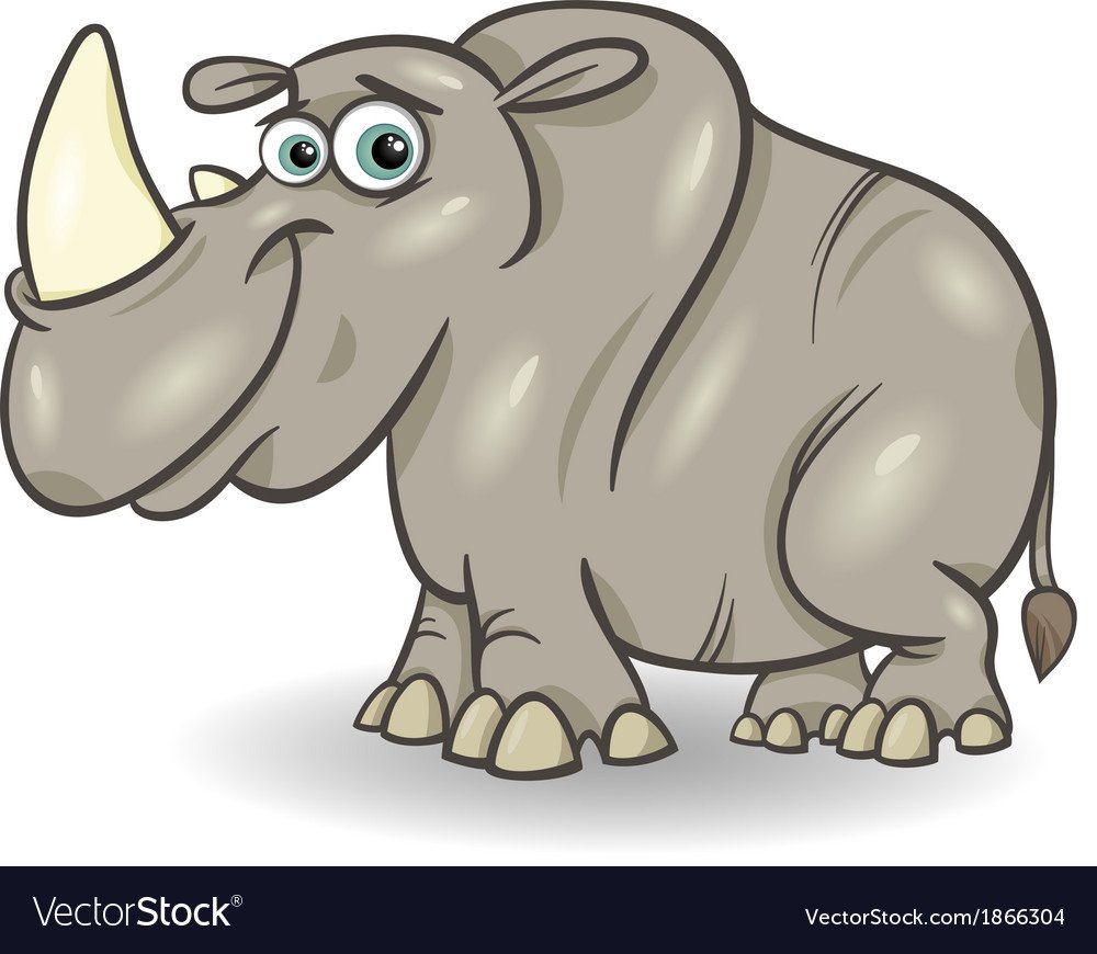 Носорог милый мультяшный