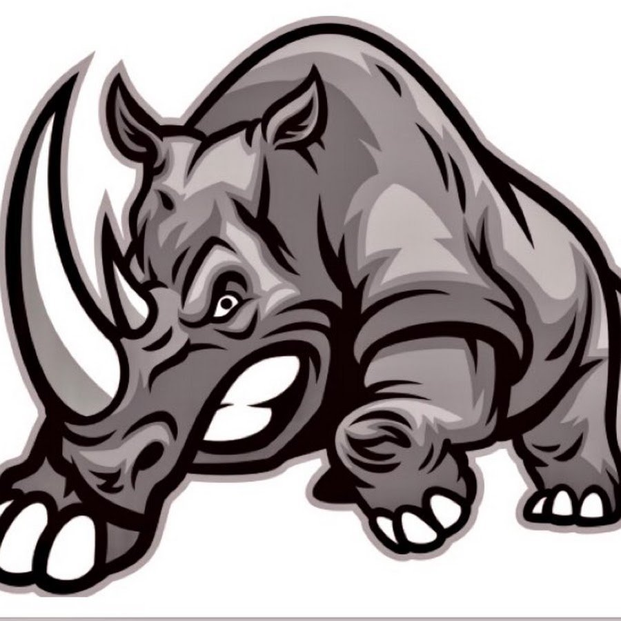 Наклейка носорог