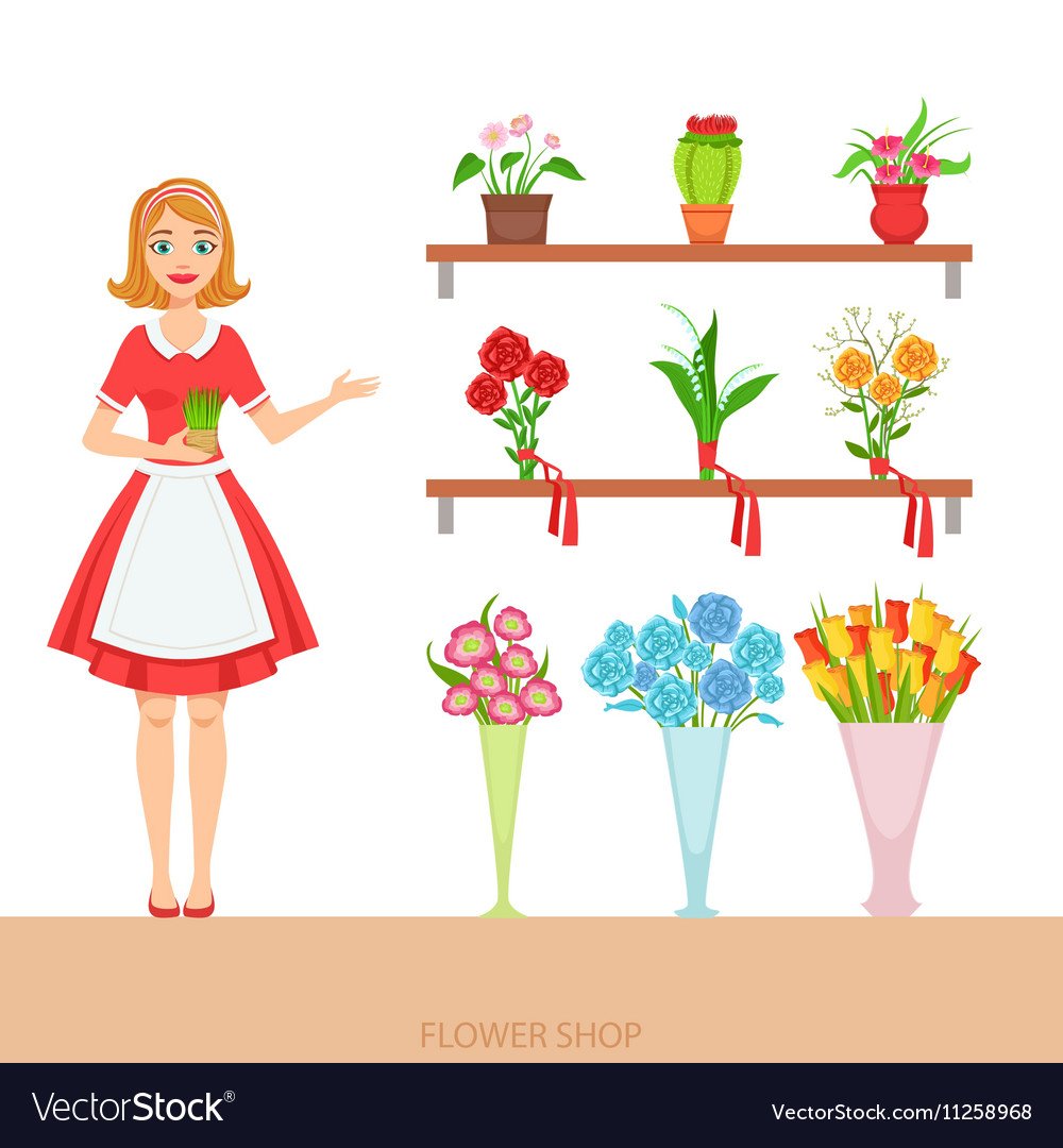 Цветочный магазин картинка для детей