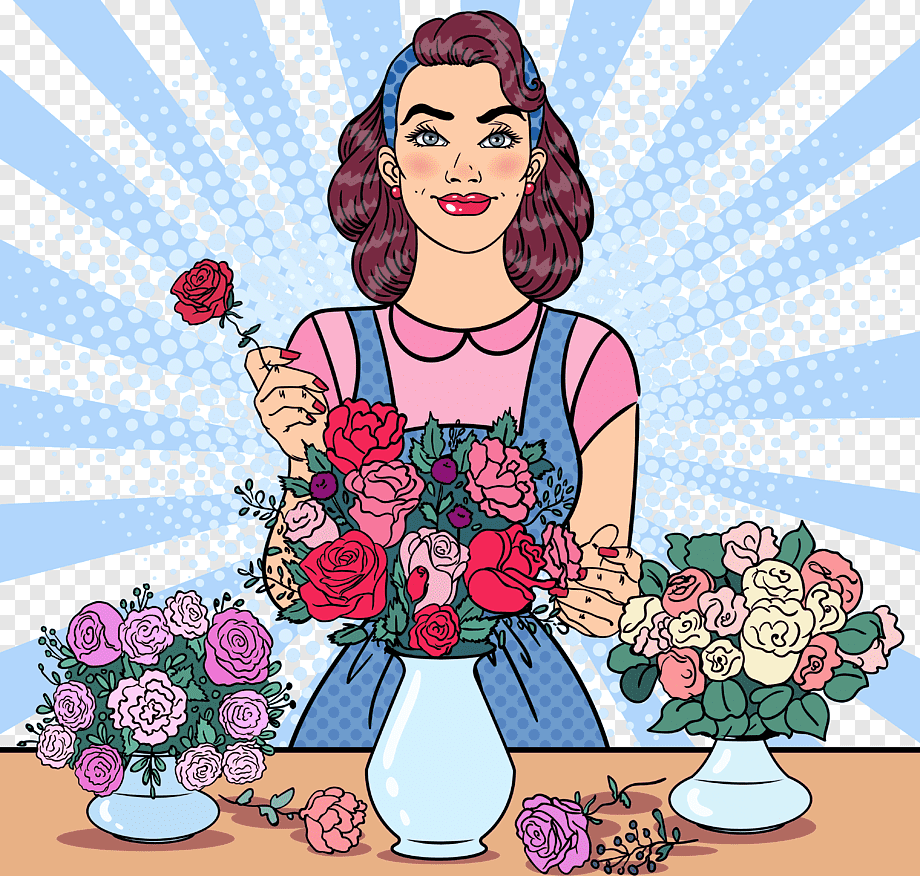 Иллюстрации профессии флорист