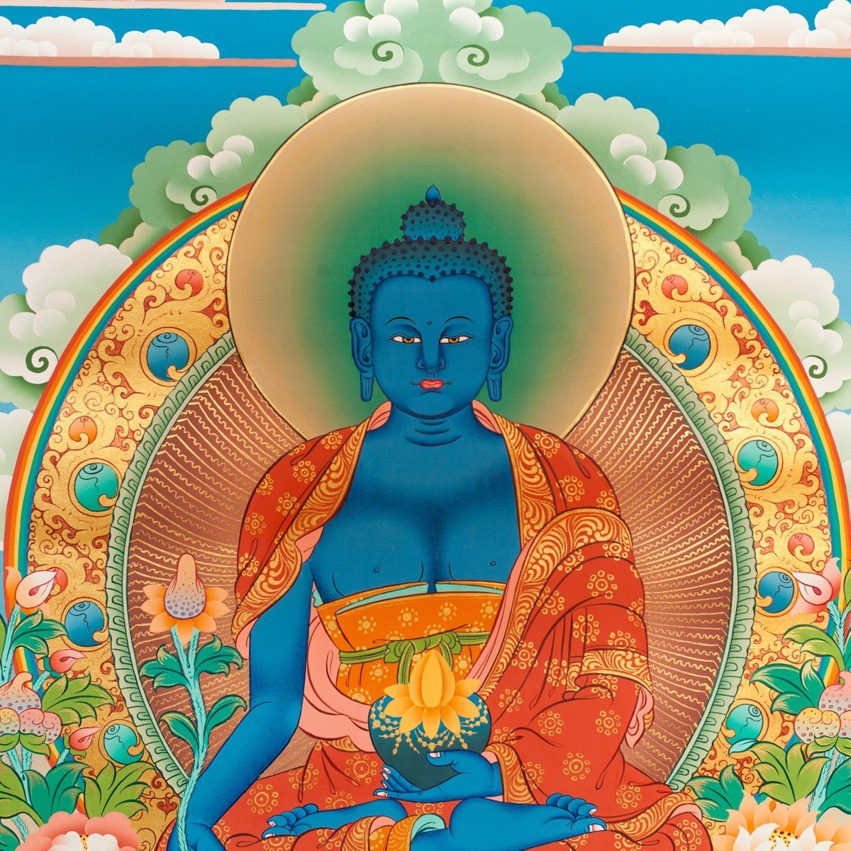 Будда медицины тханка