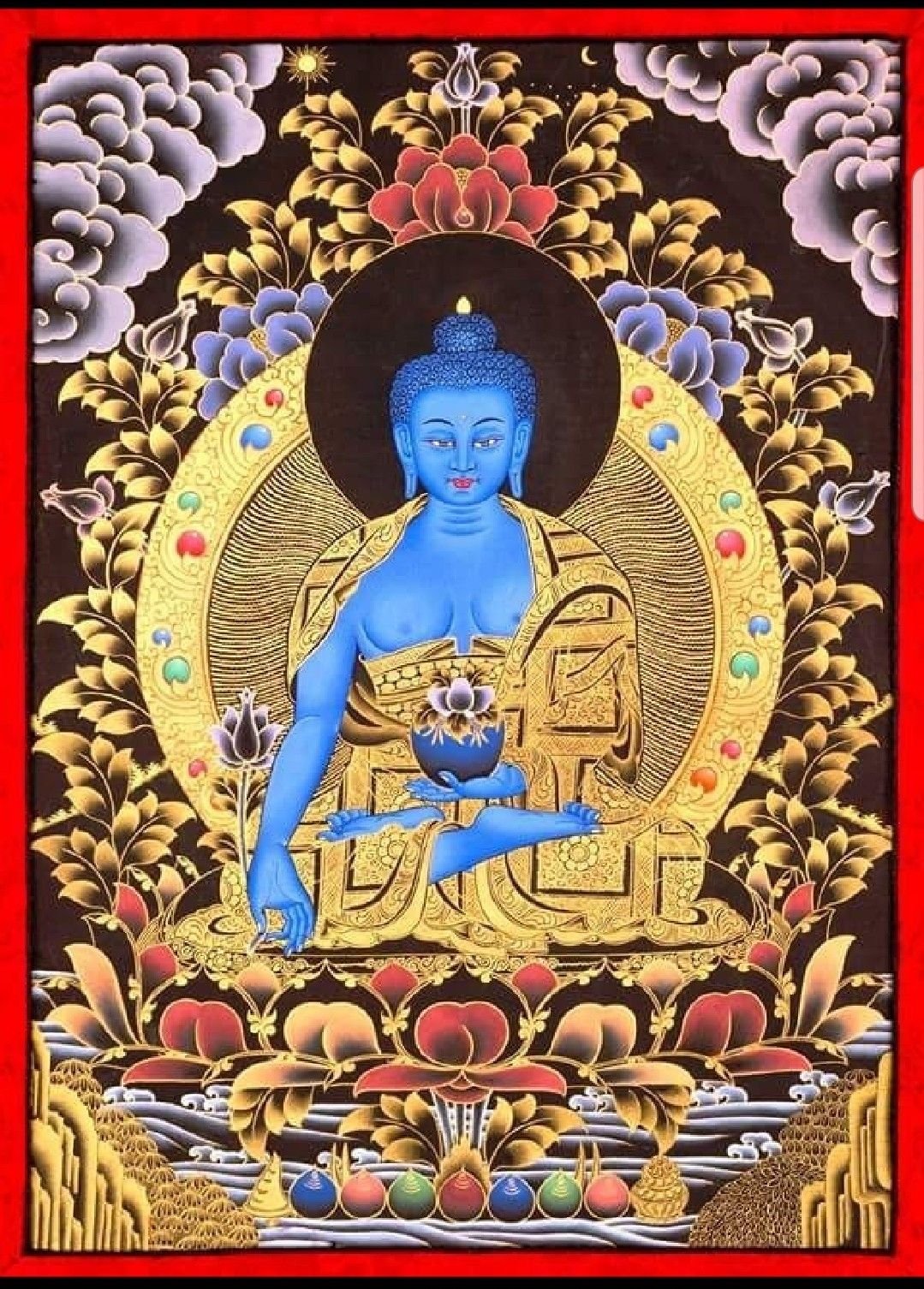 Будда медицины тханка