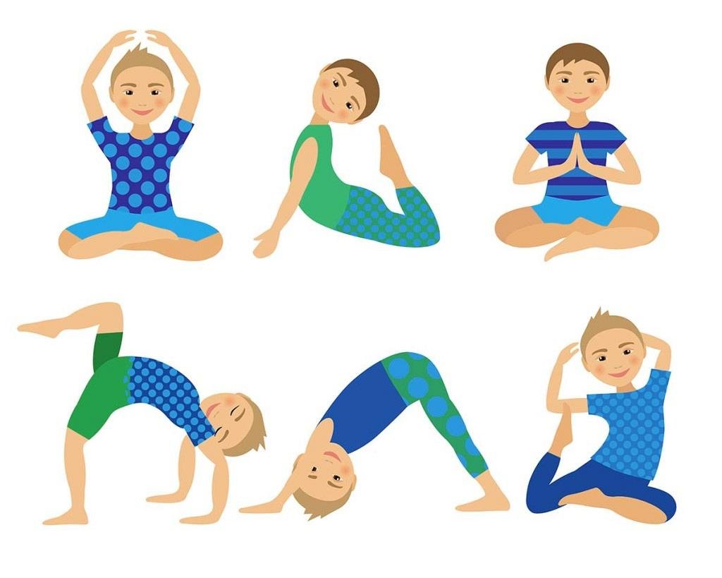 Упражнения стретчинга для детей в картинках