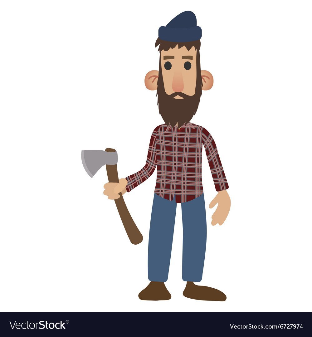 Дровосек рубит