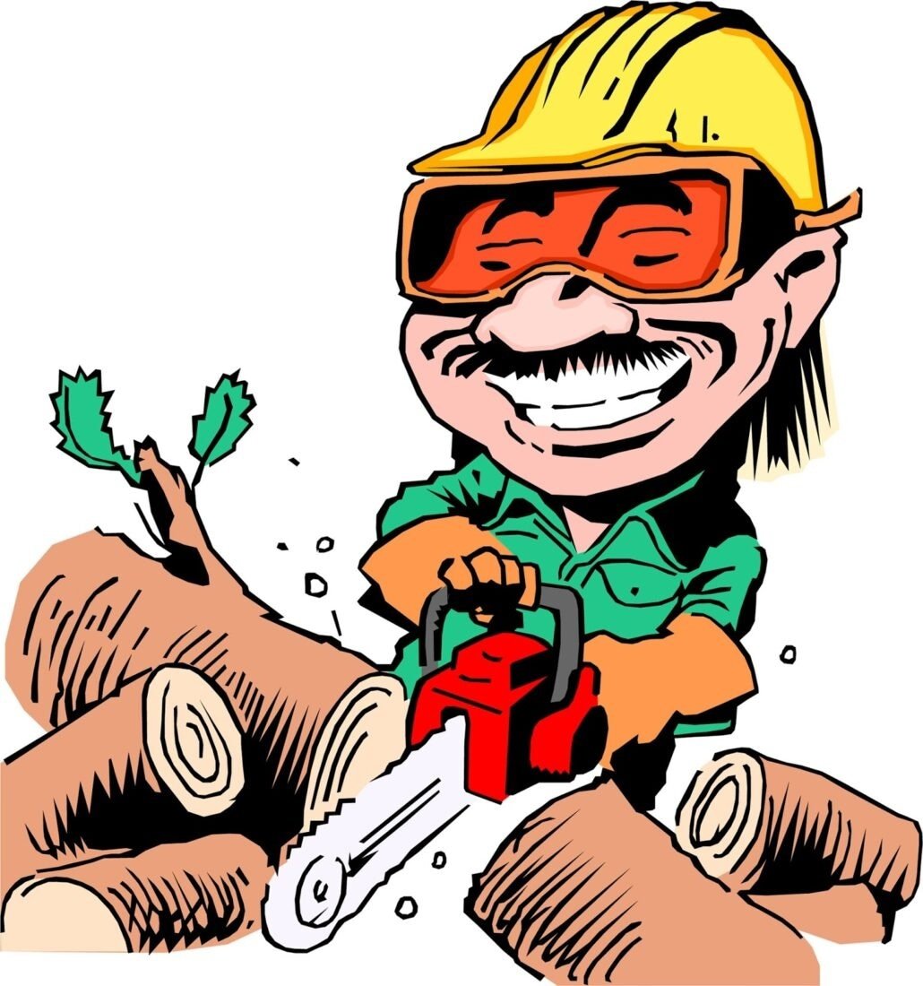 Логотип брутальный лесоруб