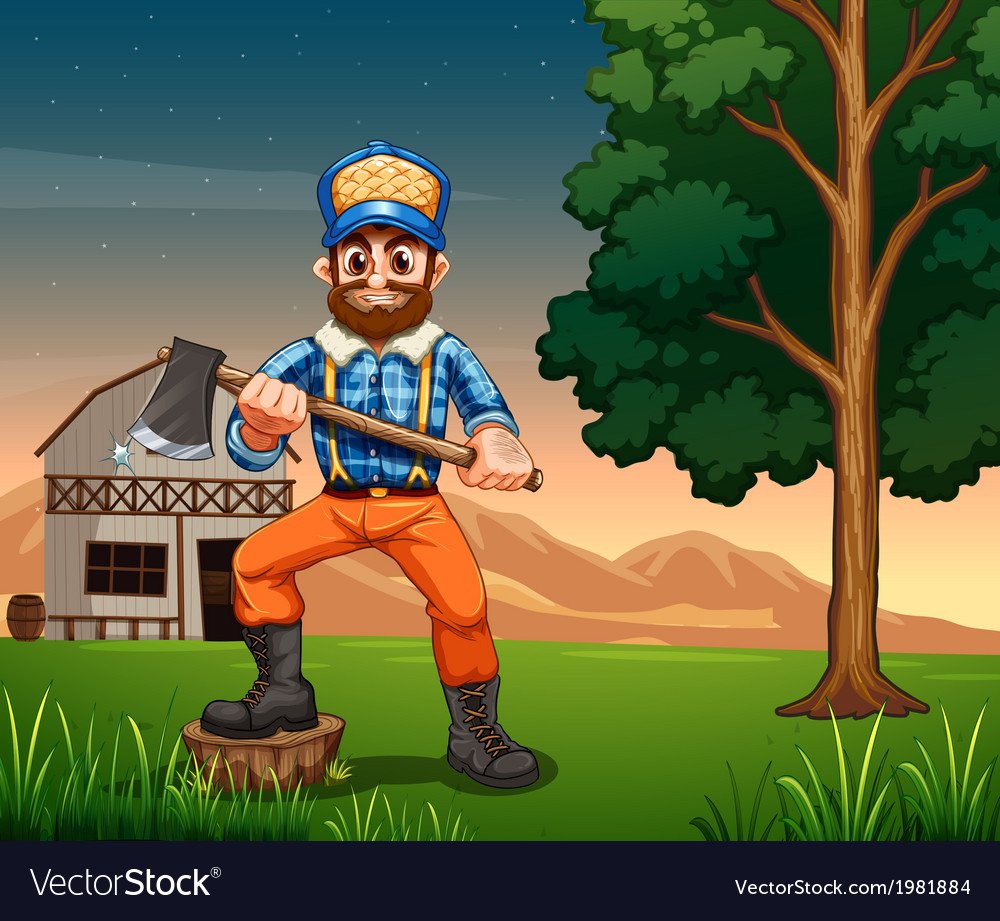 Дровосек мультяшный