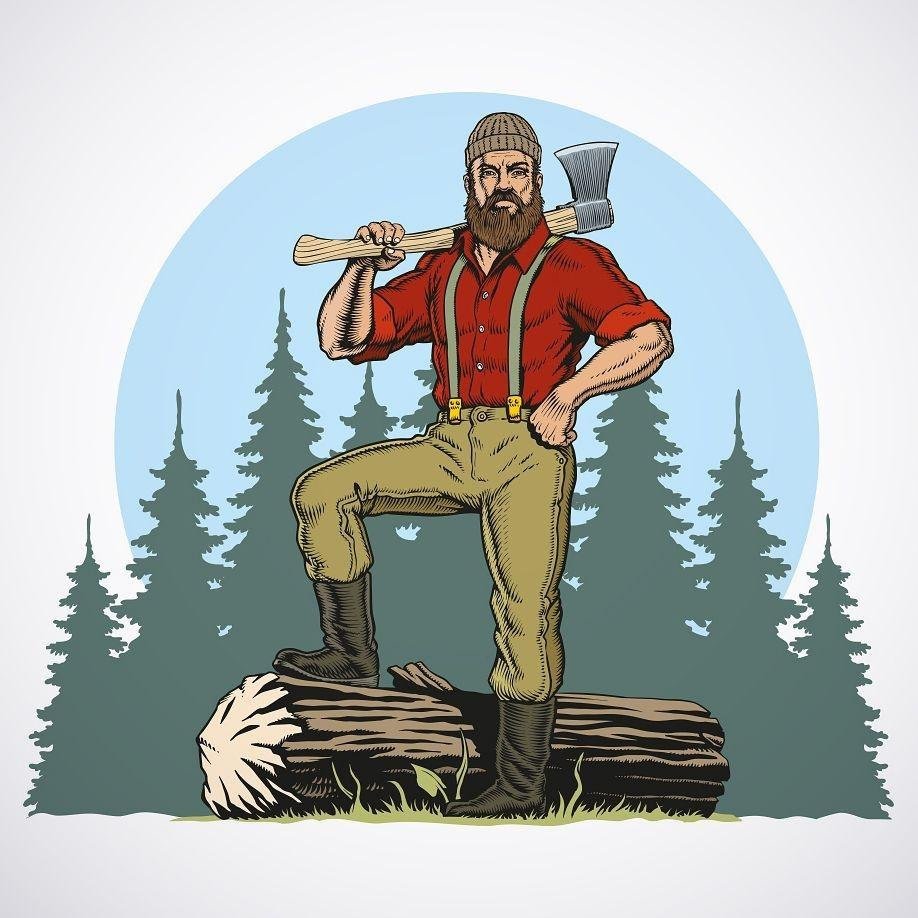 Лесоруб раскраска