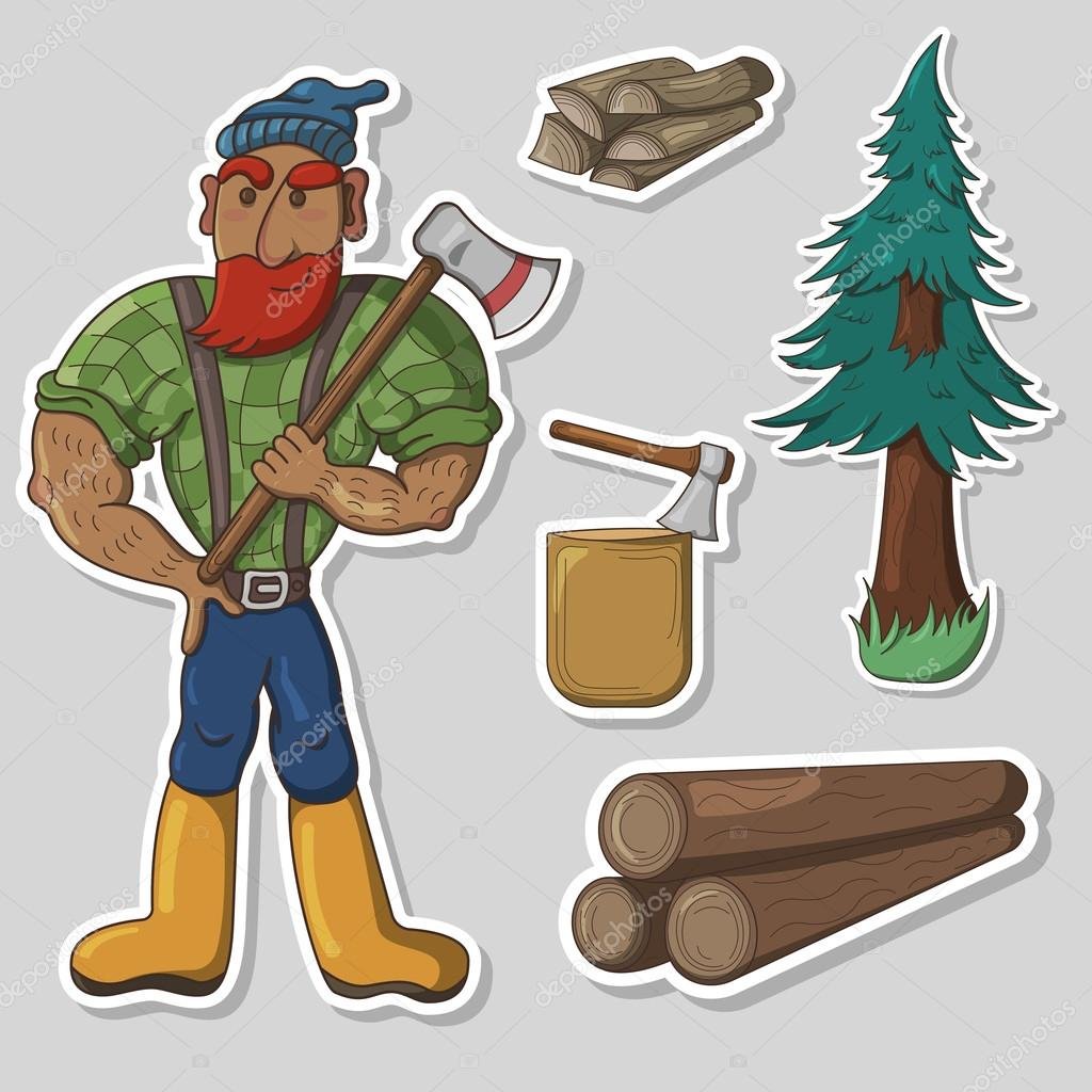 Лесоруб мультяшный