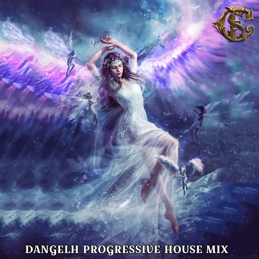 Фея на голубом фоне