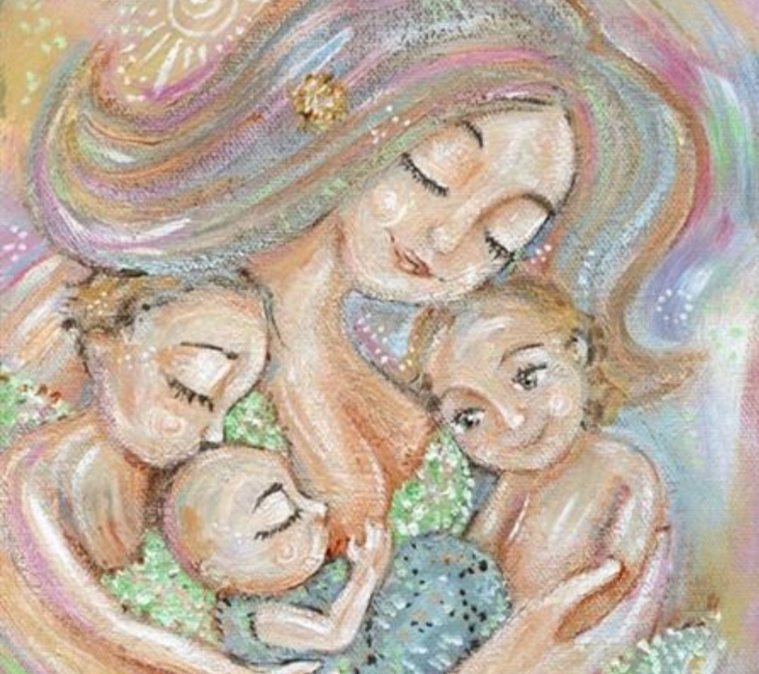 Кэти Берггрен картины семья 4 ребенка