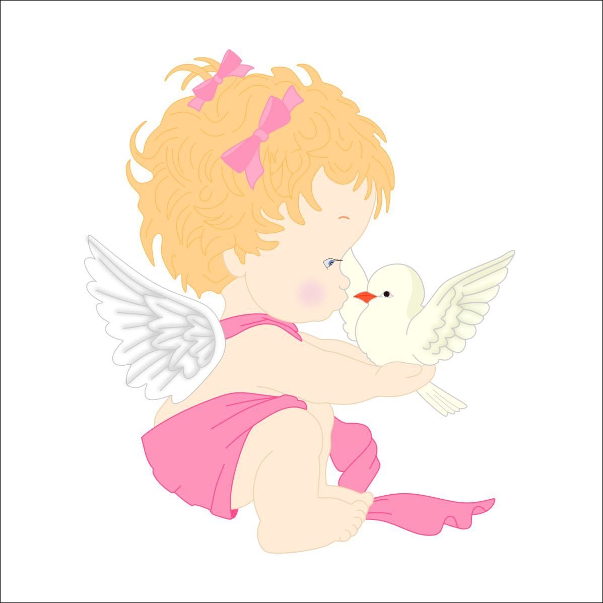 Ангелочек с птичкой