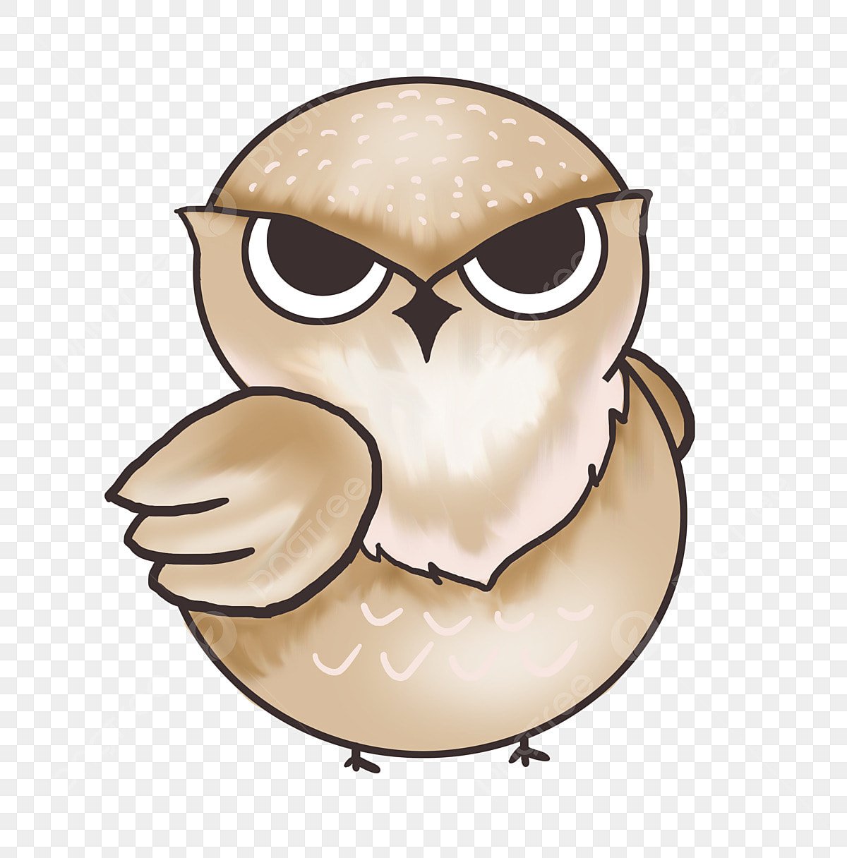 Рисунок удивленной Совы